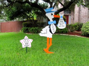 Md Stork Sign Yard Card<br/> Md. Stork Lawn Signs<br/> Clarksburg, Md<br/> Flying Storks<br/> (301) 606-3091