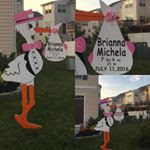 Send a Little Love in the form of A Personalized Stork Sign Rental Yard Card<br/> Ballenger Creek, Frederick Md<br/> Flying Stork<br/> (301) 606-3091