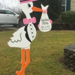 Rockville, MD Stork Sign Rental<br/> Flying Storks<br/> (301)606-3091