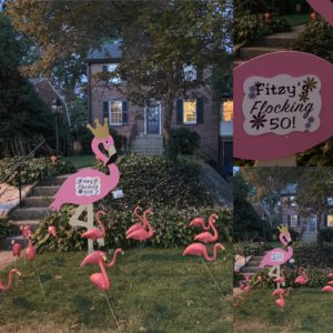 Birthday Yard Flamingo Flock