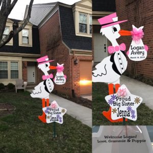 Virginia Yard Stork Signs